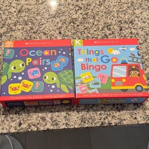 Scholastic Ocean Pairs & Things That Go Bingo Set - Blue, Red, Green
